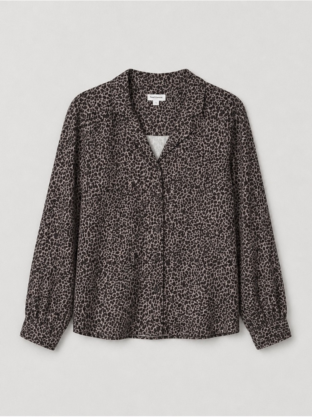 Frank And Oak Leopard Print Button-Front Blouse – XL